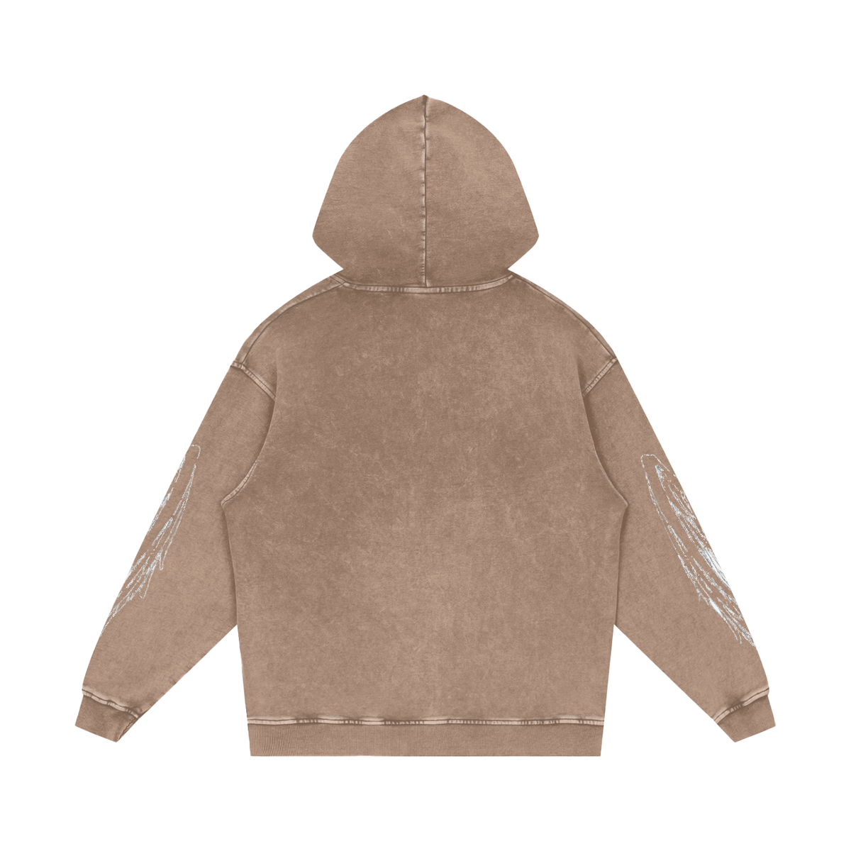 Free Up Snow Washed Loose Cotton Hoodie