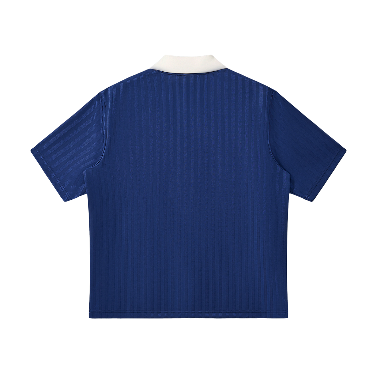 Free Up Contrast Collar Striped Soccer Jersey