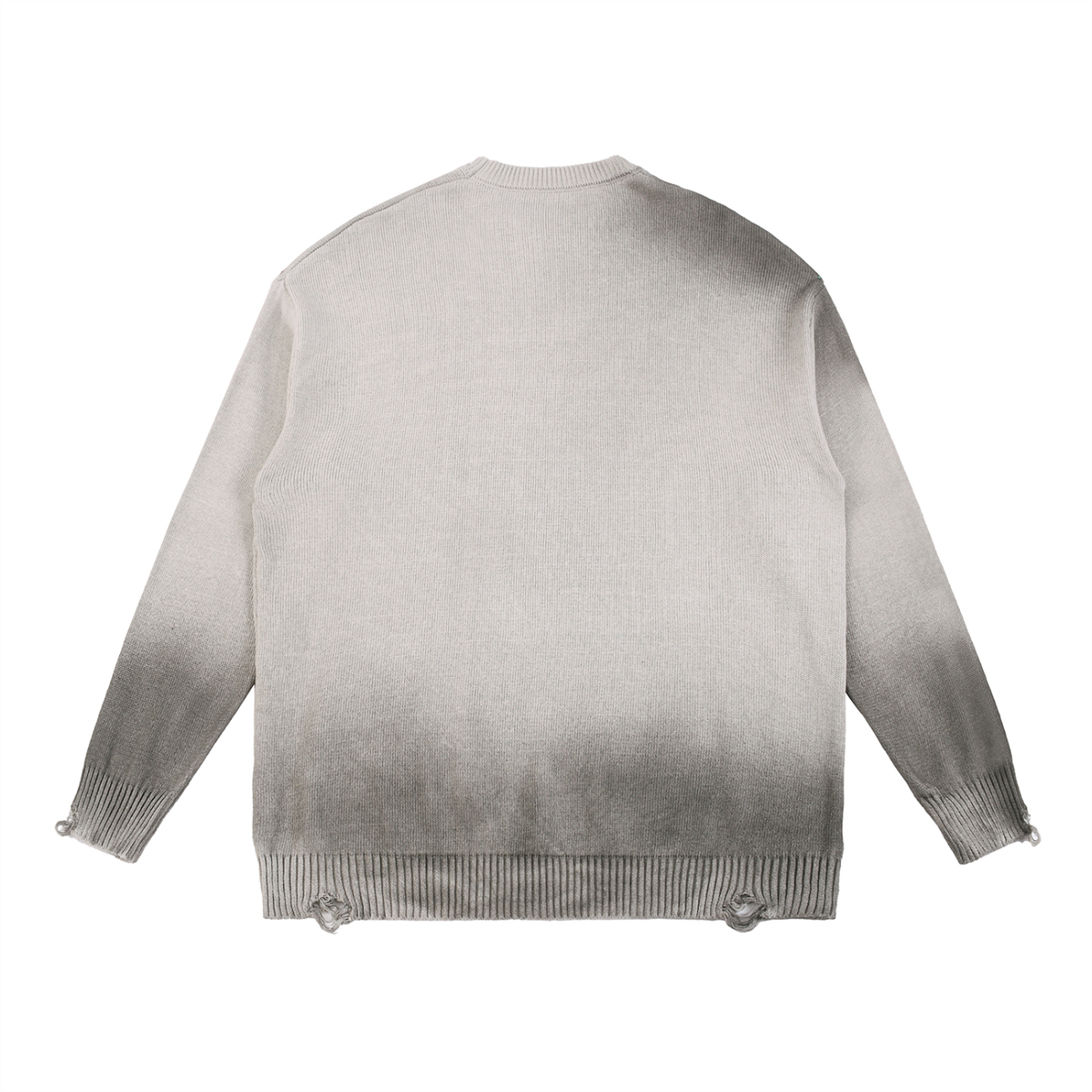 Free Up Sun Fade Distressed Ripped Crewneck sweater