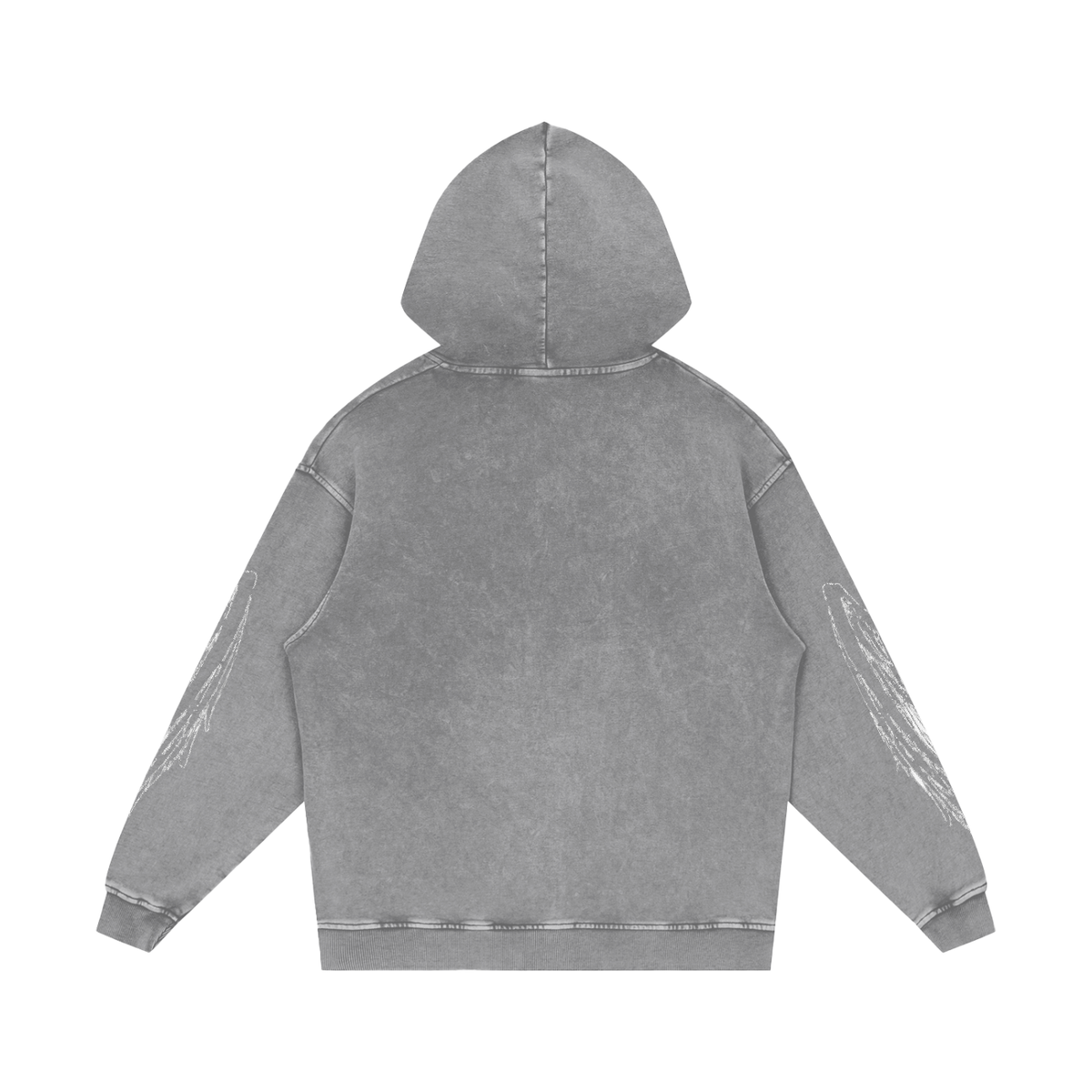 Free Up Snow Washed Loose Cotton Hoodie