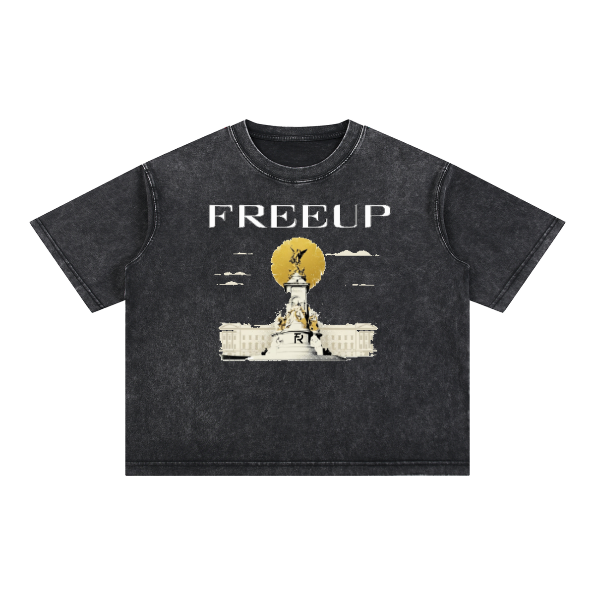 Free Up Mineral Wash Boxy Cotton T-Shirt