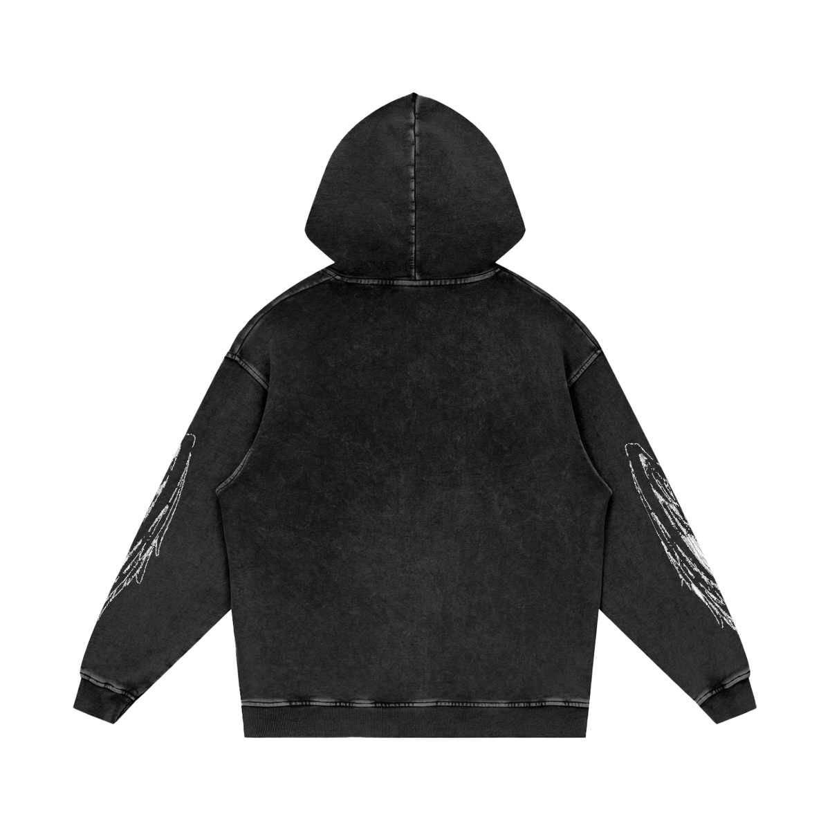 Free Up Snow Washed Loose Cotton Hoodie